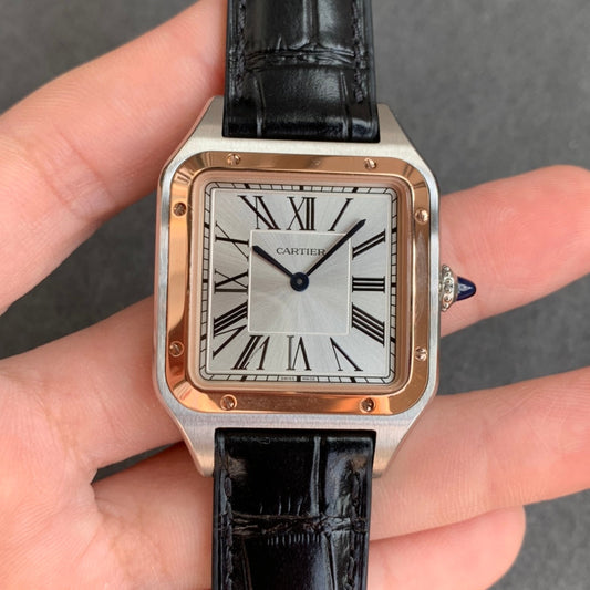 Cartier Santos-Dumont WGSA0022 1:1 Best 에디션 F1 팩토리 علبة فضية حزام