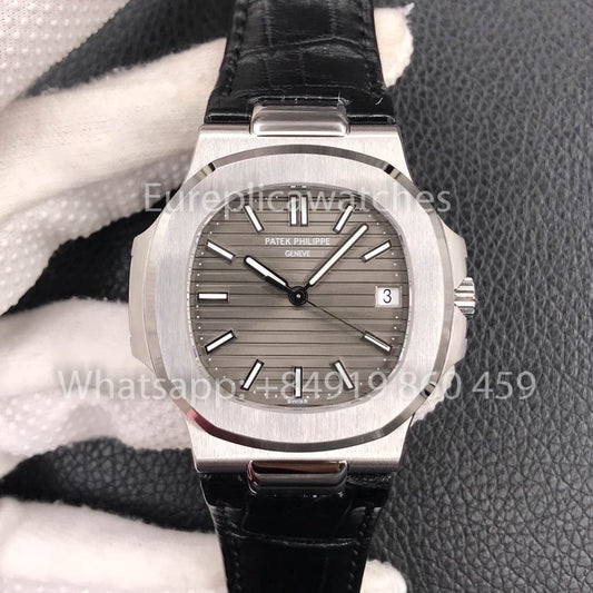 파텍 필립 노틸러스 5711G-001 그레이 다이얼 1:1 Best Clone 3K 팩토리 Newest Version 가죽 스트랩