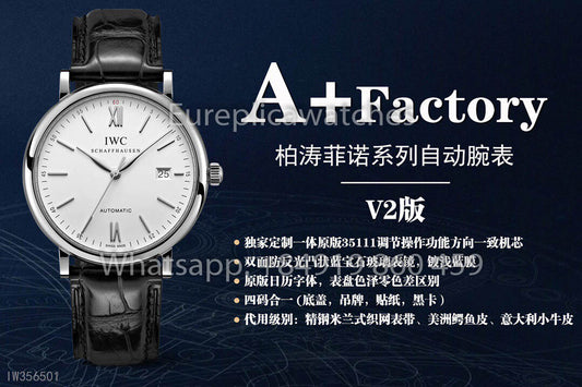 IWC Portofino IW356501 오토매틱 Watch 40MM 1:1 Best Clone A+ 팩토리