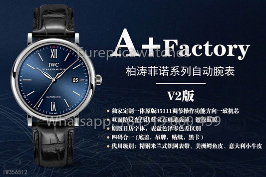 IWC Portofino IW356518 오토매틱 Watch 40MM 1:1 Best Clone A+ 팩토리