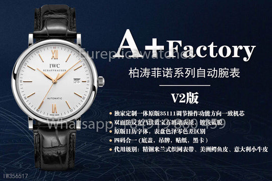 IWC Portofino IW356517 오토매틱 Watch 40MM 1:1 Best Clone A+ 팩토리