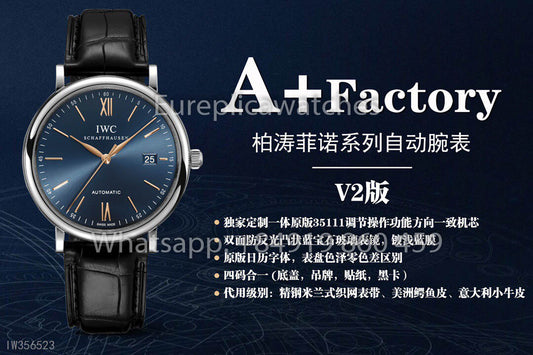 IWC Portofino IW356523 오토매틱 Watch 40MM 1:1 Best Clone A+ 팩토리