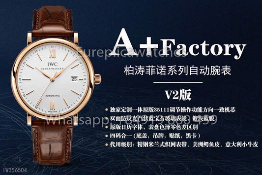 IWC Portofino IW356504 오토매틱 Watch 40MM 1:1 Best Clone A+ 팩토리