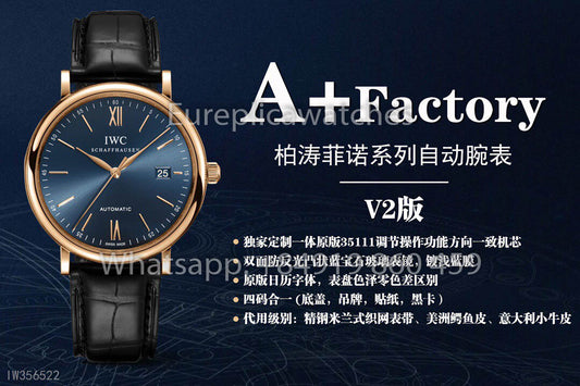 IWC Portofino IW356522 오토매틱 Watch 40MM 1:1 Best Clone A+ 팩토리