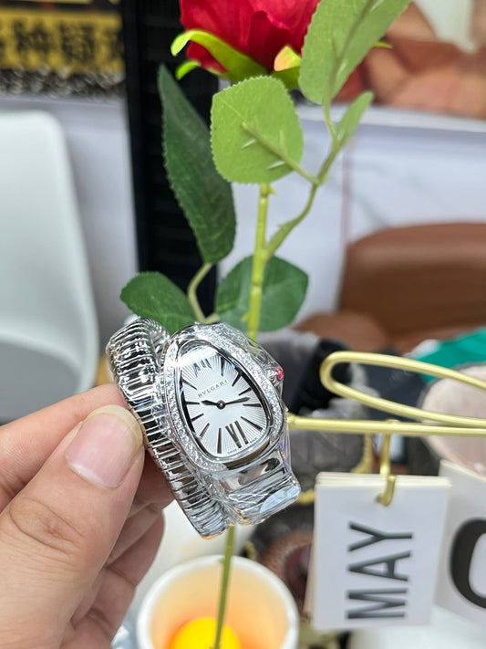 BVLGARI 101816 Serpenti Tubogas Silver Diamond 1:1 Best 에디션 BV 팩토리