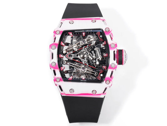 Richard Mille Bubba Watson 투르비용 RM38-02 1:1 Best 에디션 블랙 러버 스트랩