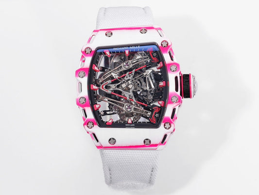 Richard Mille Bubba Watson 투르비용 RM38-02 1:1 Best 에디션 Fabric Velcro 화이트 Strap