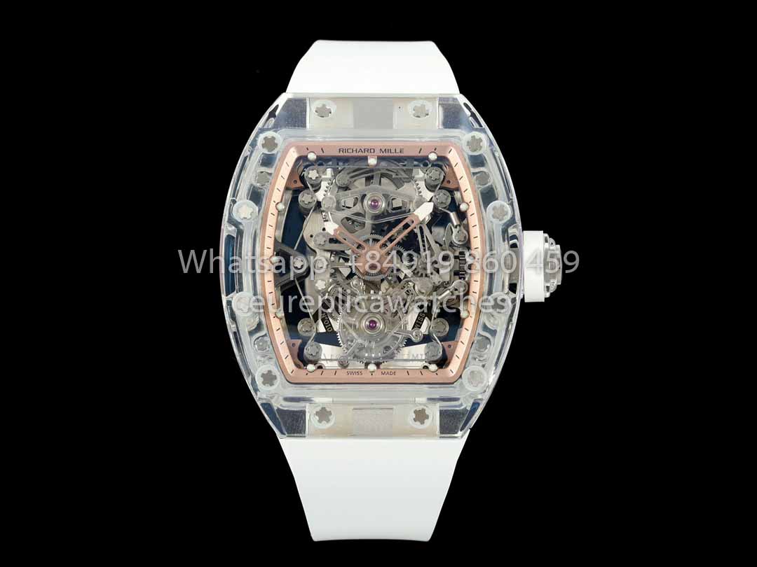 Richard Mille RM 56-02 투르비용 1:1 Best Clone RM 팩토리 로즈 골드 Dial Saphire Case