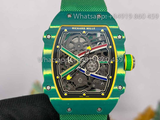 Реплика Richard Mille RM67-02 Sprint 48MM Wayde Van Niekerk 그린 1:1 Best Clone V2