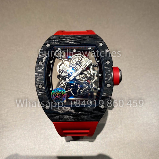 RICHARD MILLE RM055 Карбоновый чехол 1:1 Best Clone APS Красный Красный 러버 스트랩
