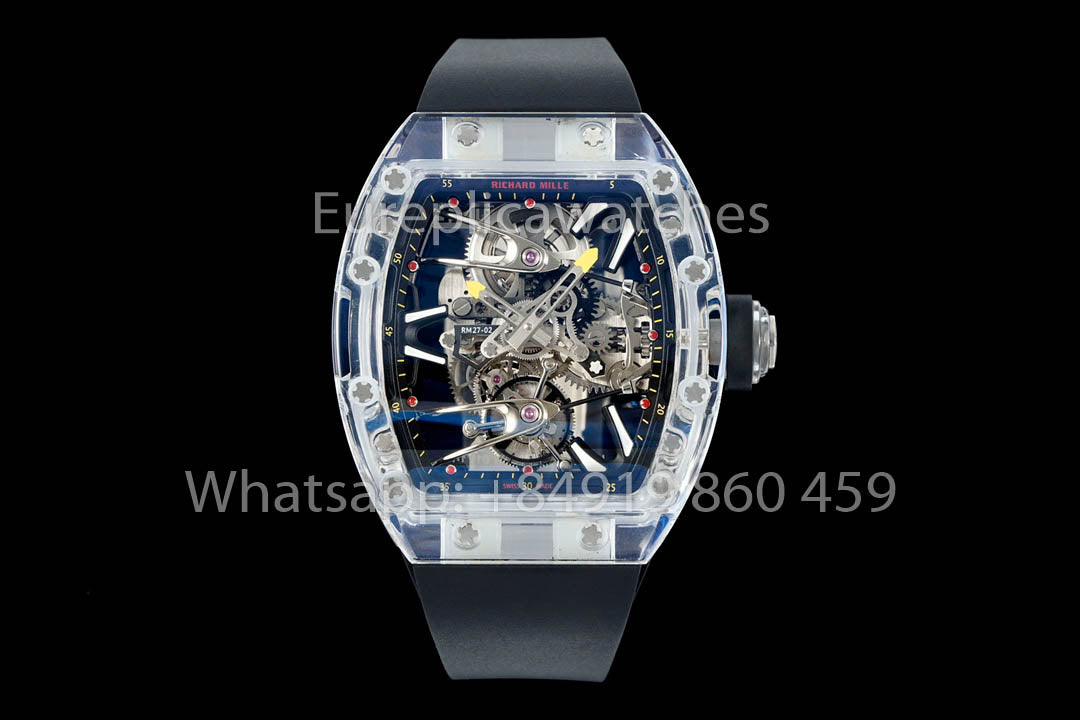Richard Mille RM 56-02 투르비용 1:1 Best Clone RM 팩토리 블랙 러버 스트랩 Newest version