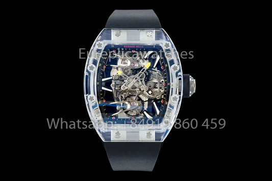 Richard Mille RM 56-02 투르비용 1:1 Best Clone RM 팩토리 블랙 러버 스트랩 Newest version