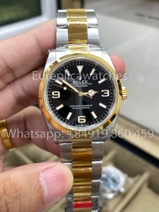 롤렉스 익스플로러 124273-0001 블랙 다이얼 오이스터 36mm 1:1 Best Clone VS 팩토리 3230 Movement