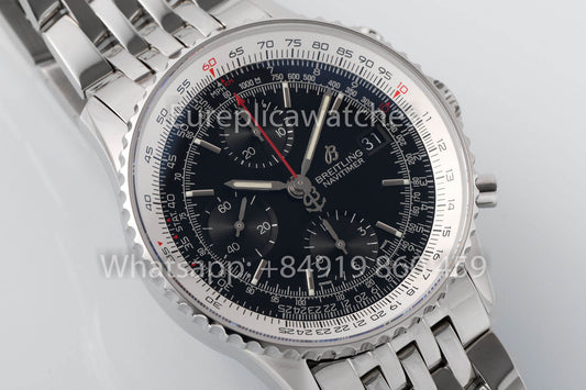 BREITLING Navitimer 크로노그래프 41A13324121B1A1 블랙 다이얼 1:1 Best Clone EF 팩토리