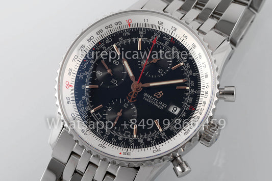 BREITLING Navitimer 크로노그래프 41A13324121B1A1 블랙 다이얼 1:1 Best Clone EF 팩토리 RS
