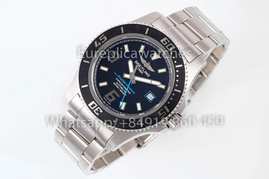Breitling Superocean 44 A17391 1:1 Best Clone 스테인리스 스틸 EF 팩토리 블루 Hands