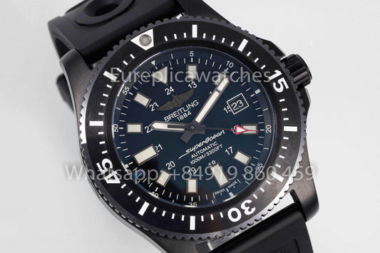 Breitling Superocean M17393131B1S1 러버 스트랩 블랙 다이얼 1:1 Best Clone EF 팩토리