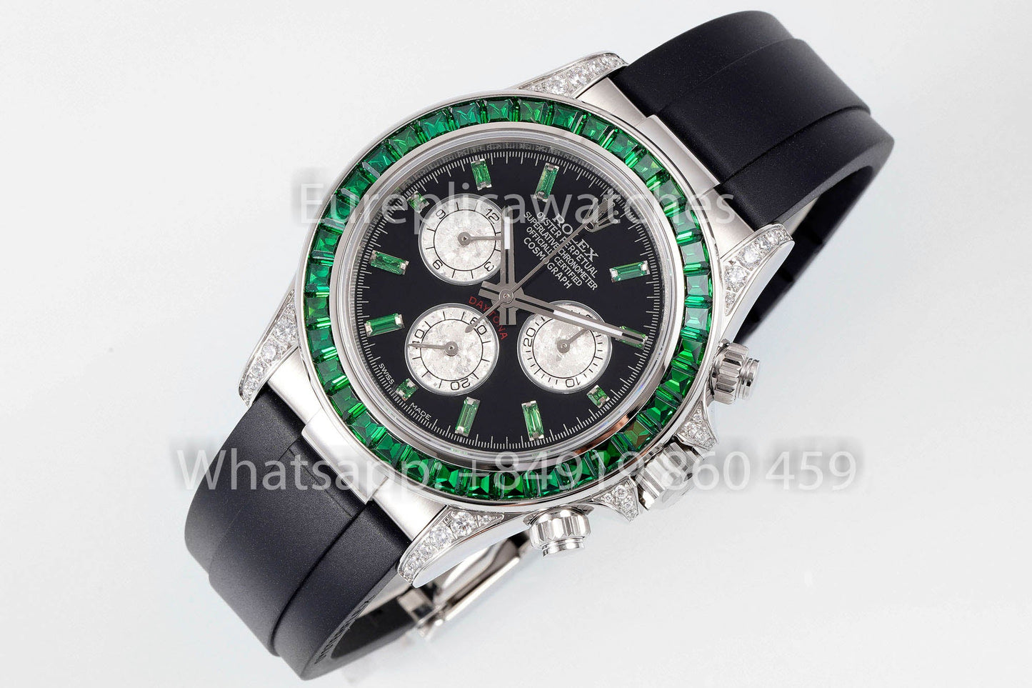 롤렉스 데이토나 Rainbow 그린 Bezel 40mm 1:1 Best Clone EF 팩토리