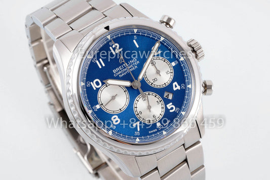 Breitling Aviator 8 AB01194A1B1X1 블루 다이얼 1:1 Best Clone EF 팩토리 스테인리스 스틸