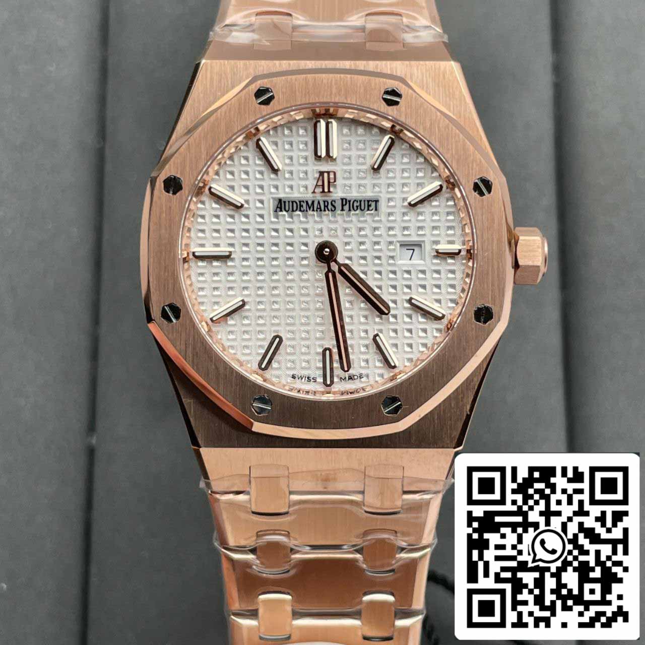 오데마 피게 67651 Quartz 33mm 1:1 Best 에디션 ZF 팩토리 화이트 다이얼 로즈 골드