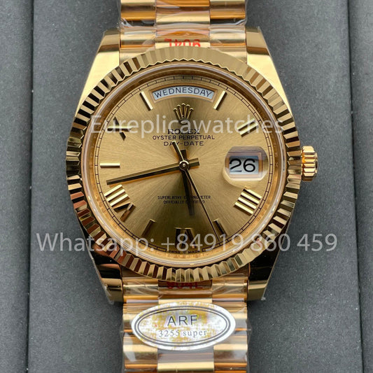 Rolex Day Date 40 M228238-0006 Yellow Dial 1:1 Best 에디션 AR 팩토리 3255 Movement