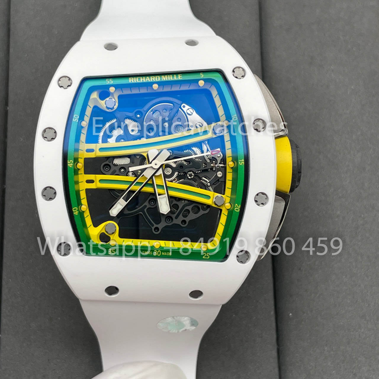 Richard Mille RM061 TZP-N 화이트 세라믹 1:1 Best Clone ZF 팩토리