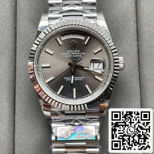롤렉스 Day Date M228236-0013 Platinum slate dial Best 1:1 에디션 QF 팩토리 184 gram