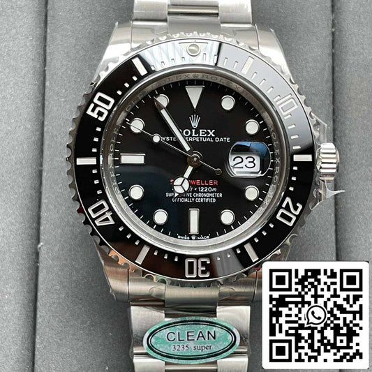 롤렉스 Sea Dweller M126600-0002 1:1 Best 에디션 Clean 팩토리 블랙 다이얼