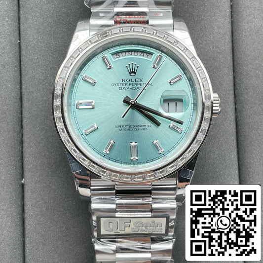 롤렉스 Day Date M228396tbr-0002 V5 40mm QF 팩토리 1:1 Best 에디션 Tiffany Dial Bezel