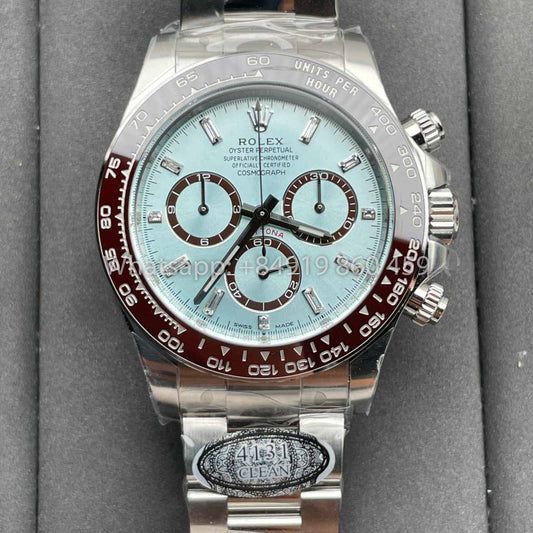 롤렉스 Cosmograph 데이토나 M126506 Ice 블루 4131 Movement 1:1 Best Clone Clean 팩토리