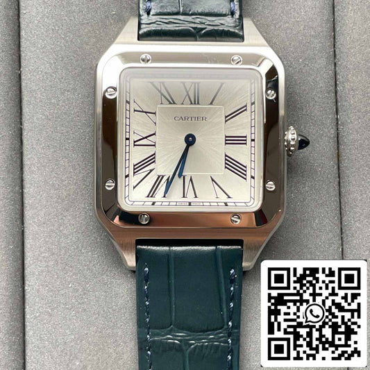 كارتييه سانتوس دومونت WSSA0032 1:1 Best 에디션 F1 팩토리 Silver Dial Swiss ETA430 MC