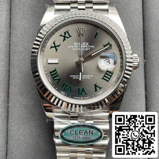 롤렉스 데이트저스트 M126334-0045 41MM Wimbledon dial from Clean 팩토리