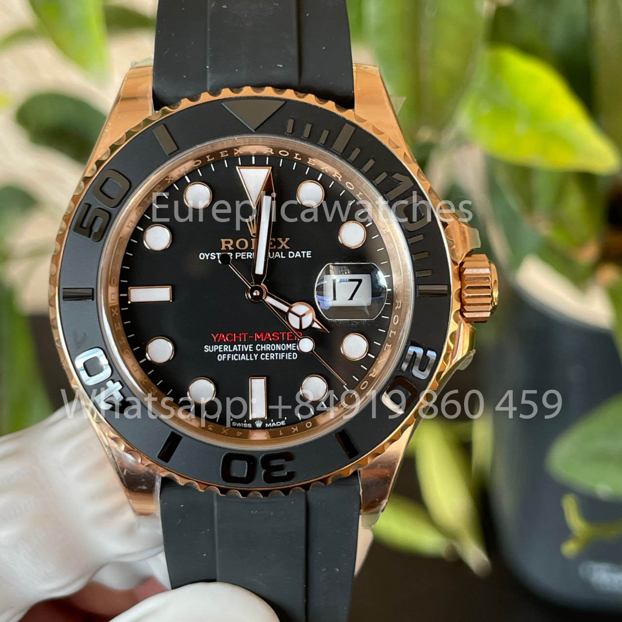 롤렉스 Yacht-Master 40 로즈 골드 126655-0002 Men's Watch 1:1 Best Clone Clean 팩토리