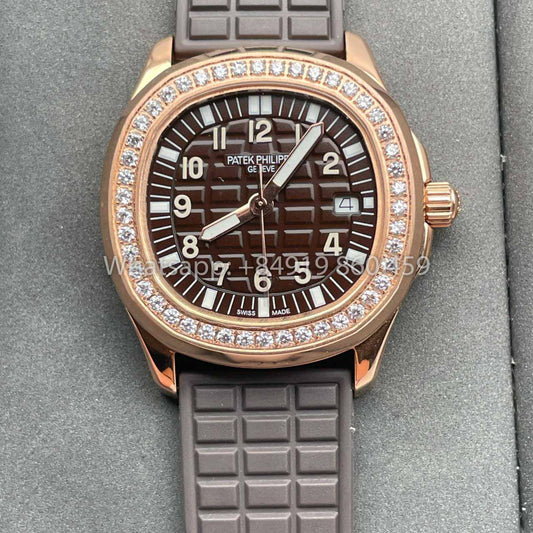 파텍 필립 아쿠아넛 5067A Quartz Movement 1:1 Best 에디션 PPF 팩토리 로즈 골드 브라운 다이얼