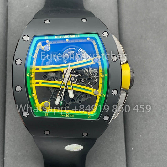 Richard Mille RM061 TZP-N 블랙 세라믹 1:1 Best Clone ZF 팩토리