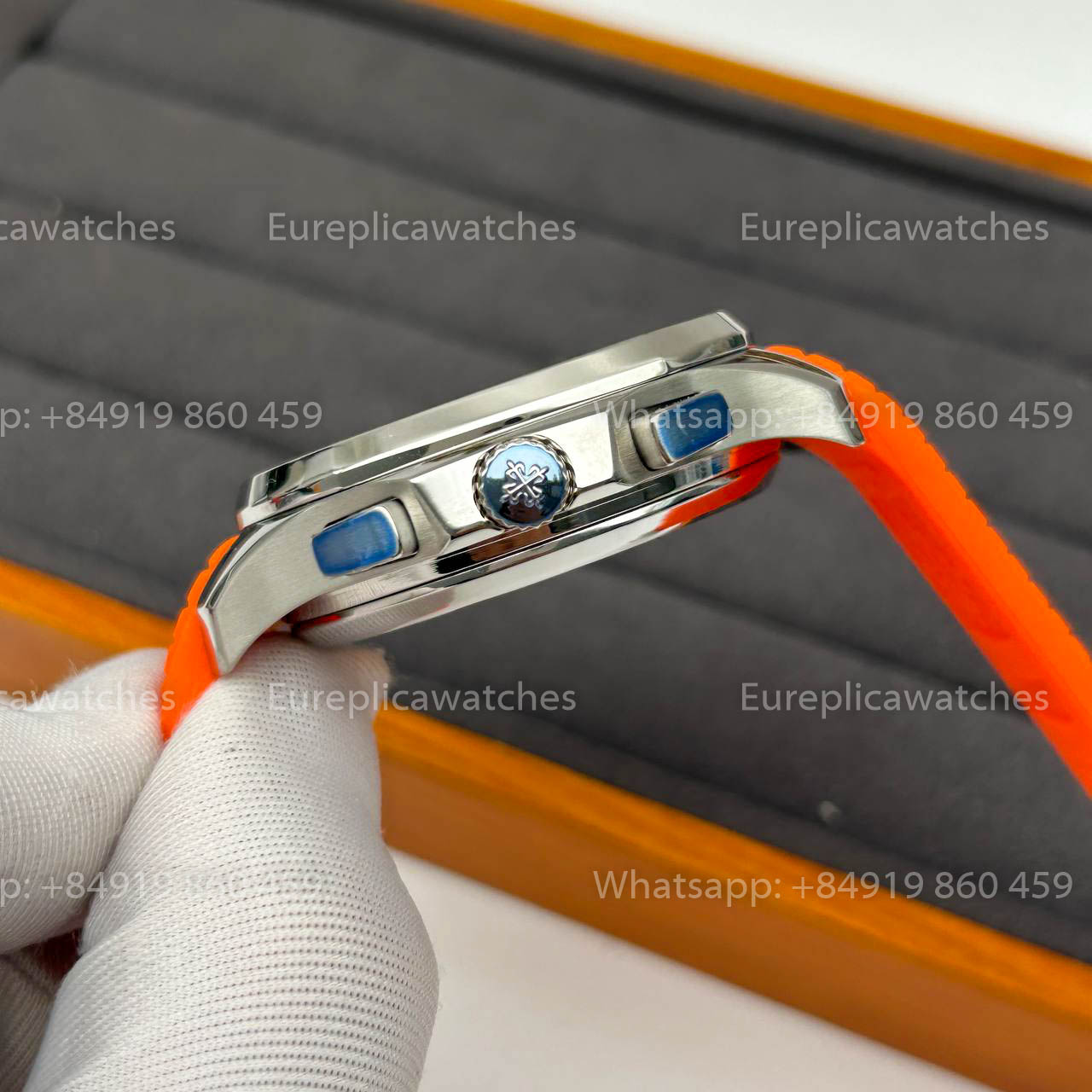 파텍 필립 아쿠아넛 5968A-001 Orange 러버 스트랩 1:1 Best Clone 3K 팩토리