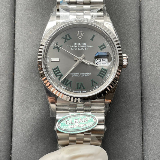 롤렉스 데이트저스트 M126234-0045 36MM Wimbledon dial Clean 팩토리