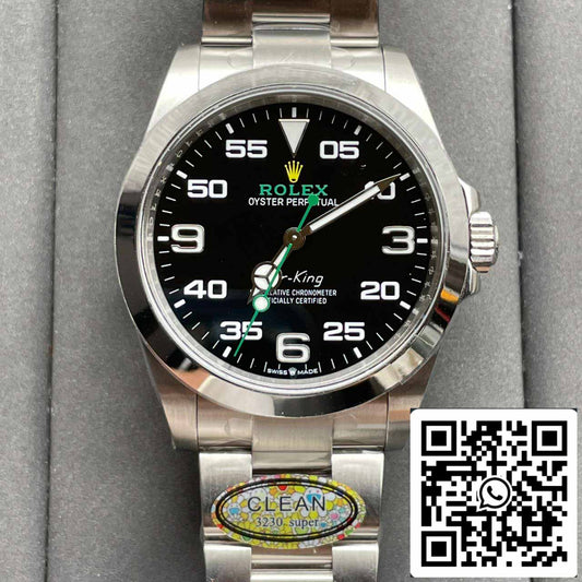 롤렉스 Air King M126900-0001 1:1 Best 에디션 Clean 팩토리 블랙 다이얼