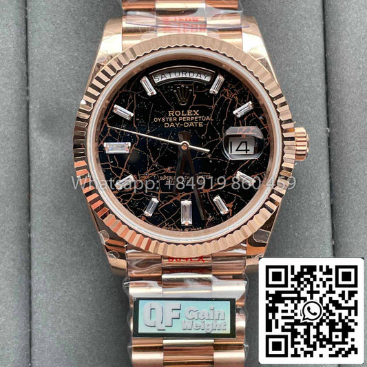 롤렉스 Everose Gold Day Date 40 228235-0045 1:1 Best 에디션 QF 팩토리 Eisenkiesel Dial