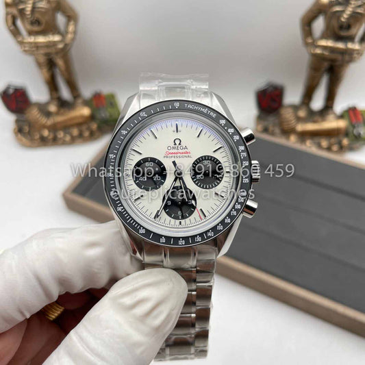 오메가 스피드마스터 42MM 1:1 Best 에디션 OM 팩토리 화이트 다이얼