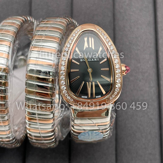Bvlgari Serpenti 102680 1:1 Best Clone BV 팩토리 Diamond 블랙 다이얼