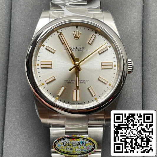 롤렉스 오이스터 Perpetual M124300-0001 41MM 1:1 Best 에디션 Clean 팩토리 Silver Dial