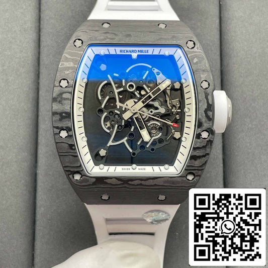 RICHARD MILLE RM055 ZF 2024 1:1 Best 에디션 Carbon Fiber Case 블랙 Strap