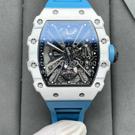 Richard Mille RM12-01 투르비용 1:1 Best 에디션 RM 팩토리 블루 Strap