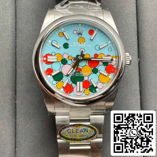 Replica 롤렉스 오이스터 Perpetual M124300-0008 41MM Clean 팩토리 bubble 블루
