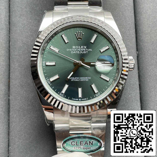롤렉스 데이트저스트 M126334-0028 1:1 Best 에디션 Clean 팩토리 그린 다이얼