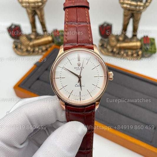 롤렉스 Cellini 50505 MKS 팩토리 1:1 Best 에디션 Swiss ETA3132 화이트 다이얼