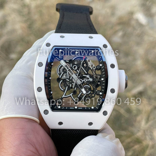 RICHARD MILLE RM055 ZF 팩토리 newest Version 2024 1:1 Best 에디션 세라믹 Case Velcro Strap