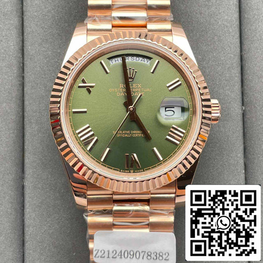 롤렉스 Day Date 40 228235 Gold Filled 18k with 185 gram weight 그린 다이얼