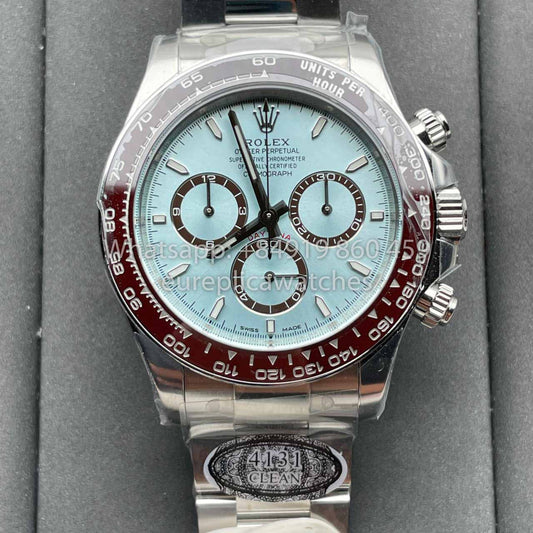 롤렉스 Cosmograph 데이토나 m126506-0002 Best Clone Clean 팩토리 4131 Movement Ice 블루